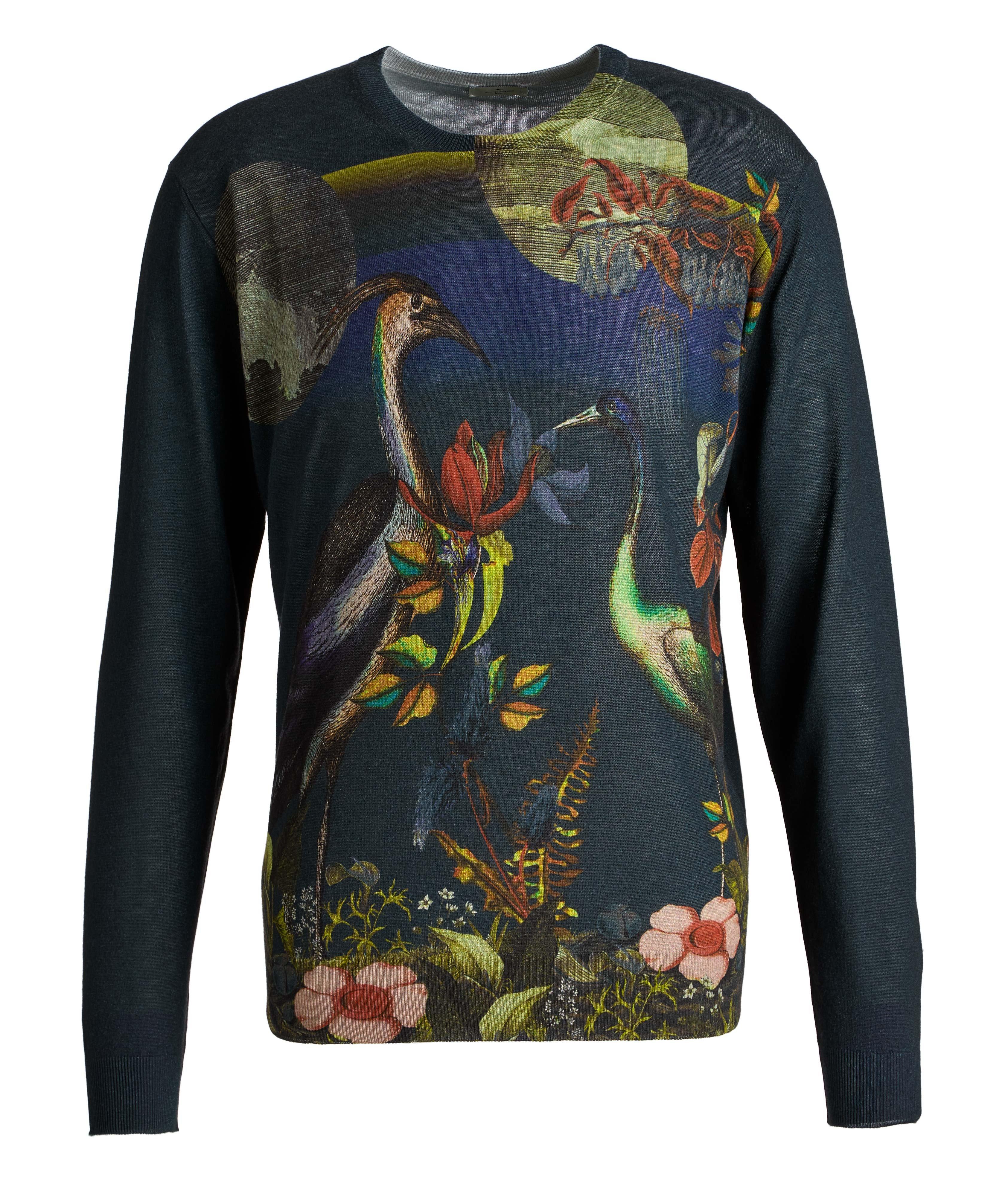 Printed Silk-Cashmere Sweater image 0