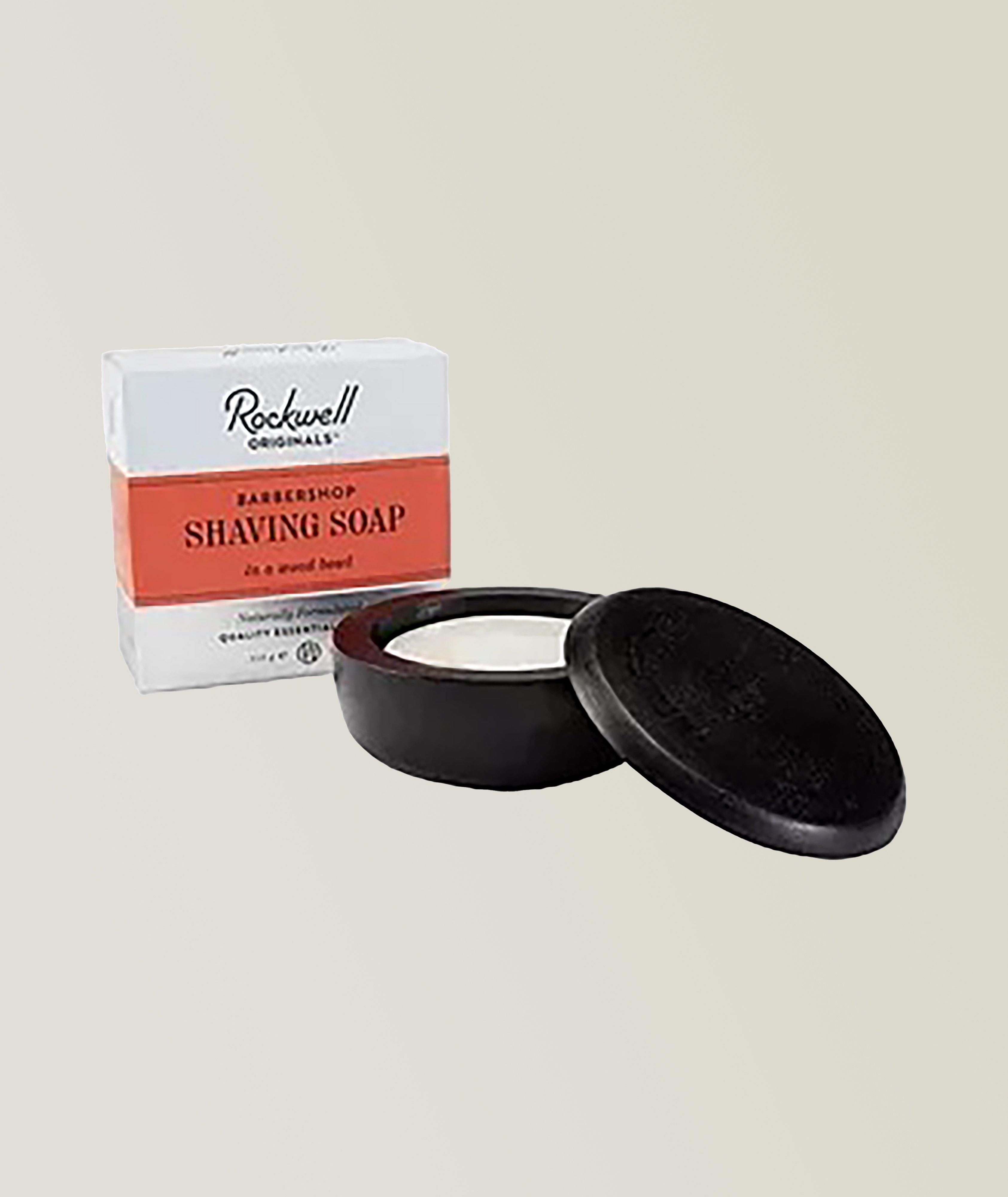 Rockwell Shave Soap in a wooden Bowl - Barbershop Scent image 0