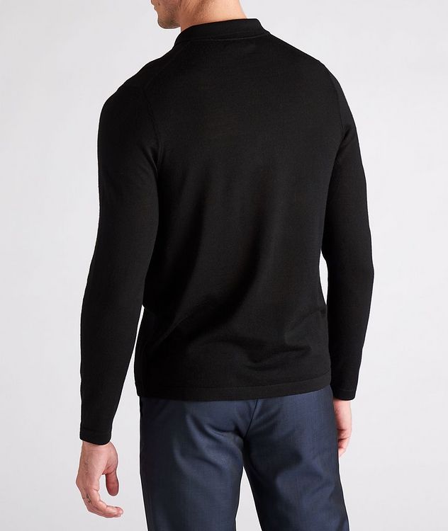 Long-Sleeve Merino Wool Polo picture 3
