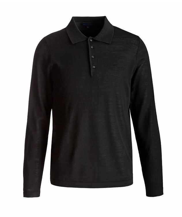 Long-Sleeve Merino Wool Polo picture 1