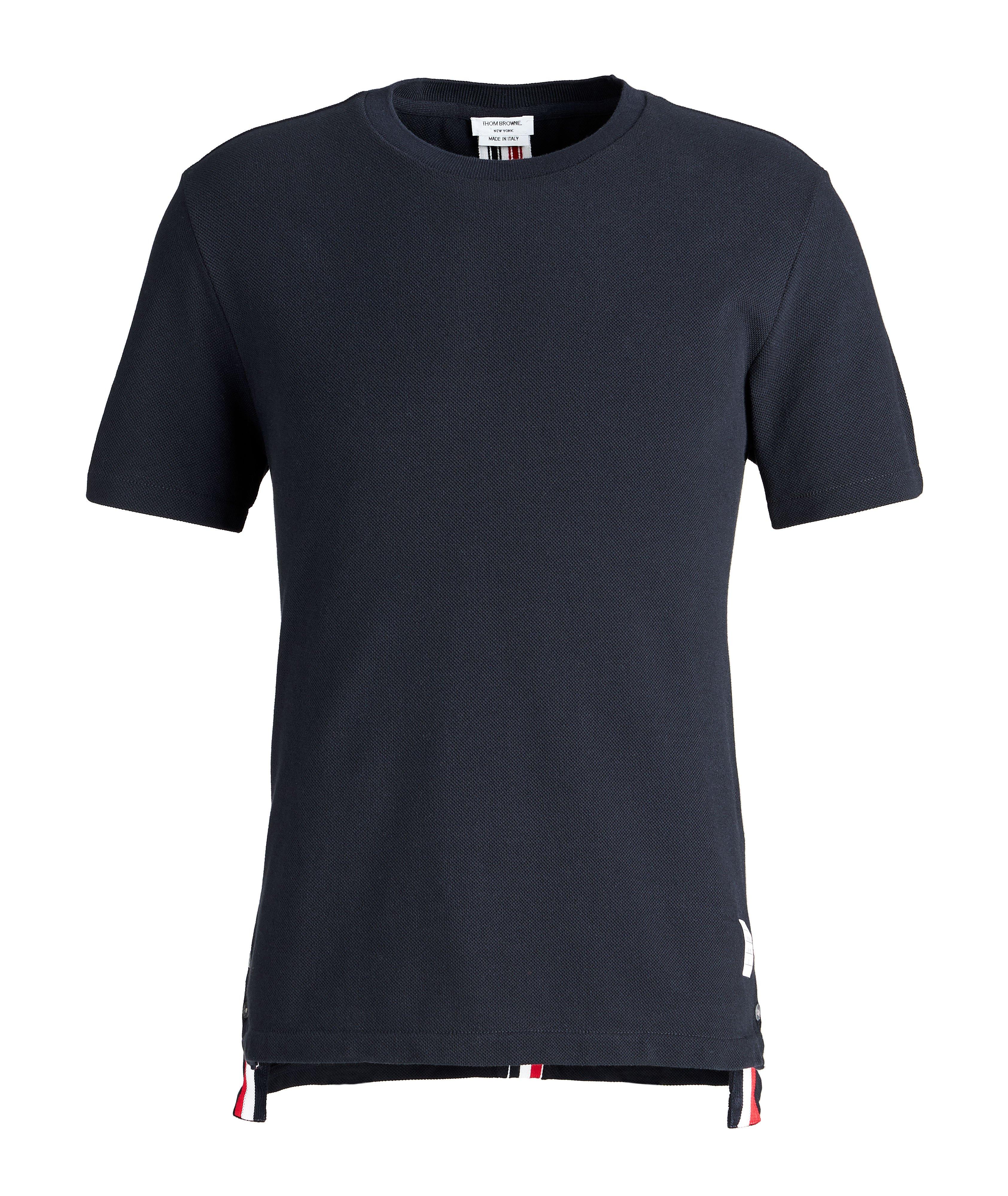 T-shirt en coton piqué avec ruban tricolore image 0