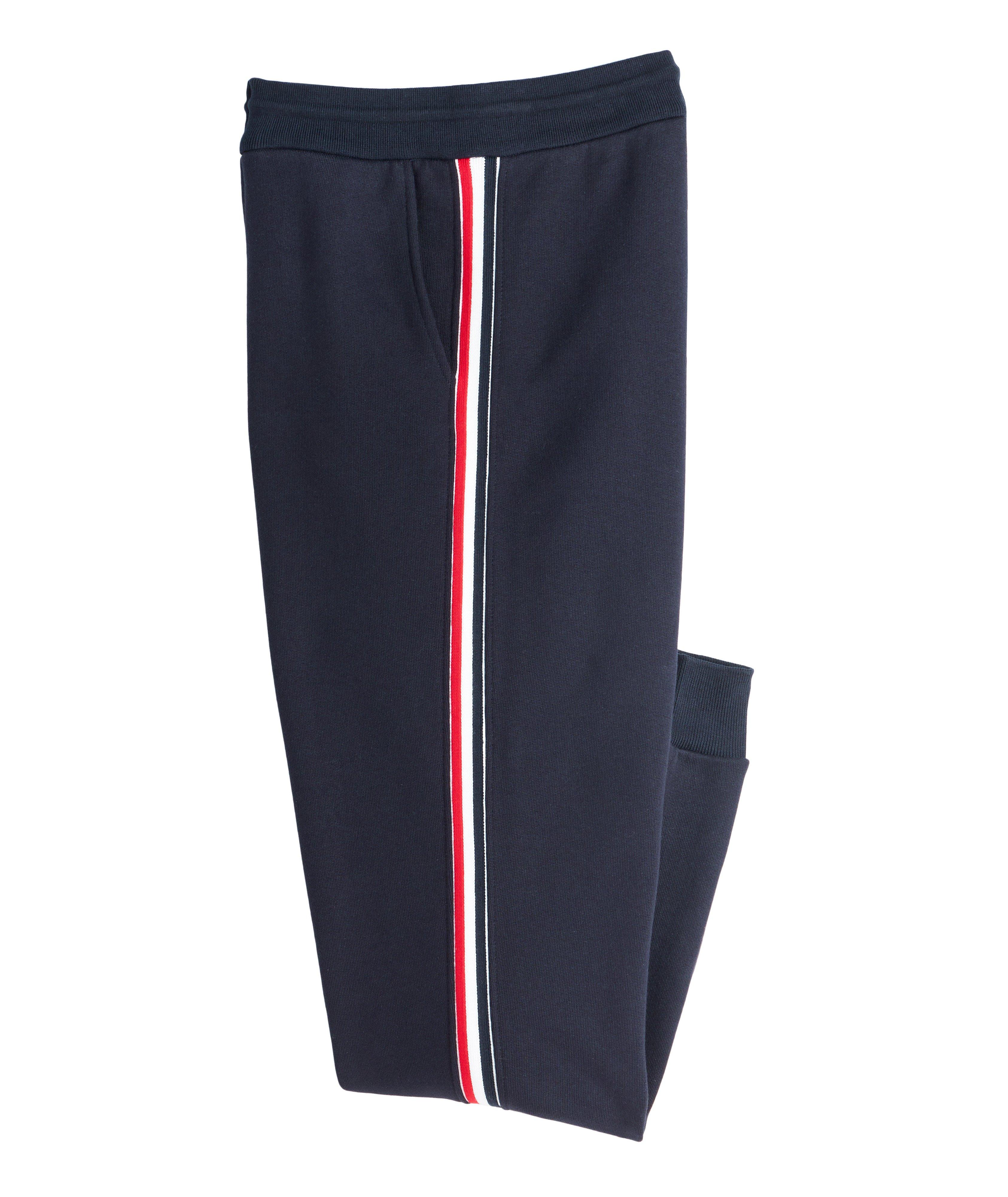Thom Browne Stripe Drawstring Cotton Sweat Pants
