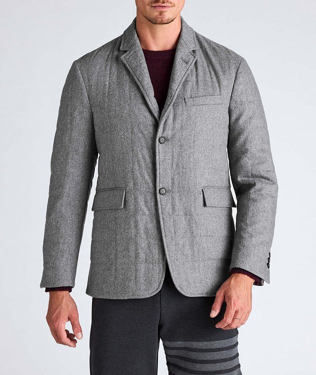 Back Stripe Down Wool-Cashmere Sports Jacket picture 2
