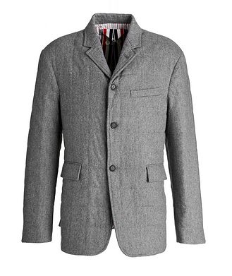 Thom Browne Back Stripe Down Wool-Cashmere Sports Jacket