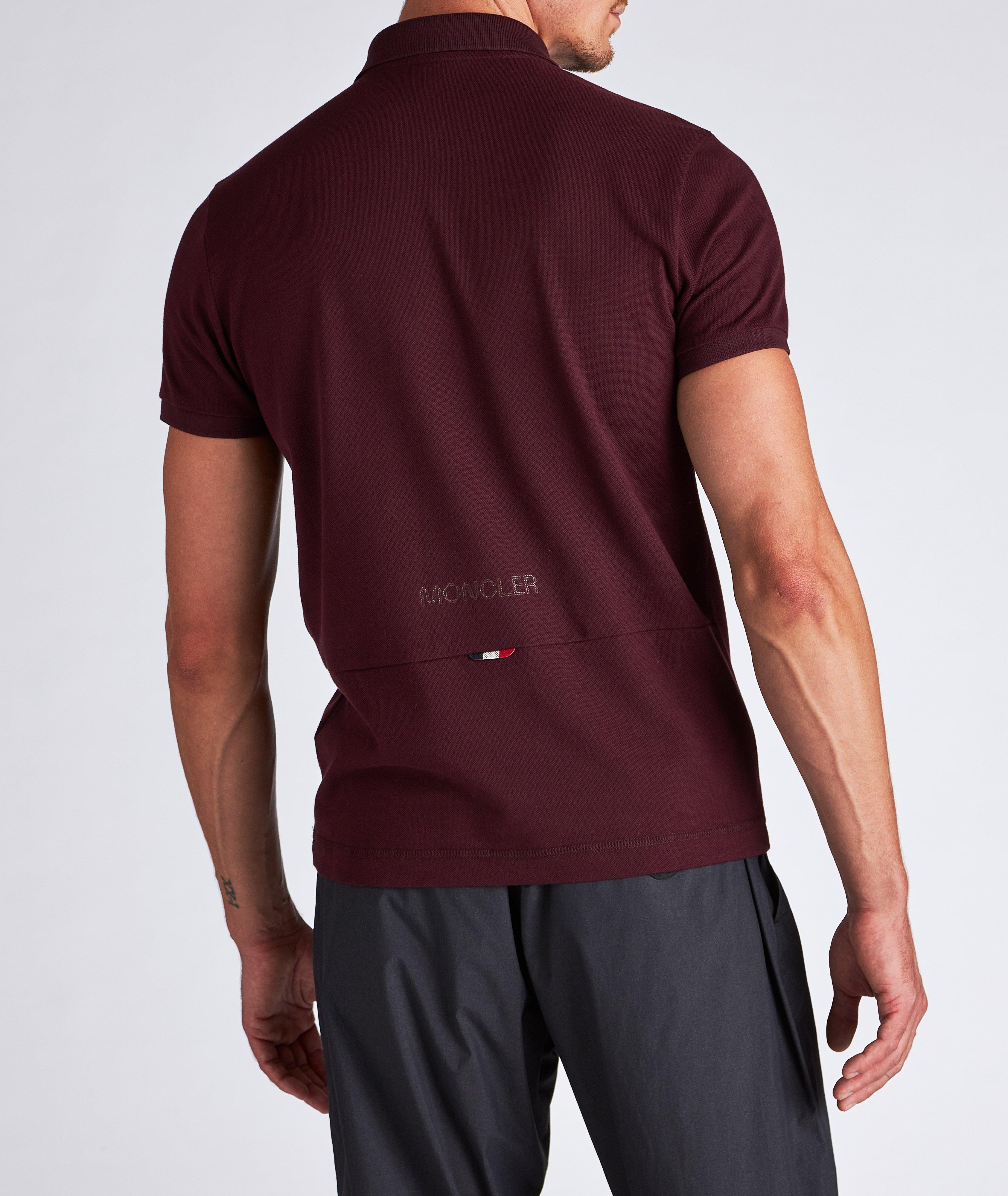Matt Black Piqué Cotton Polo image 2