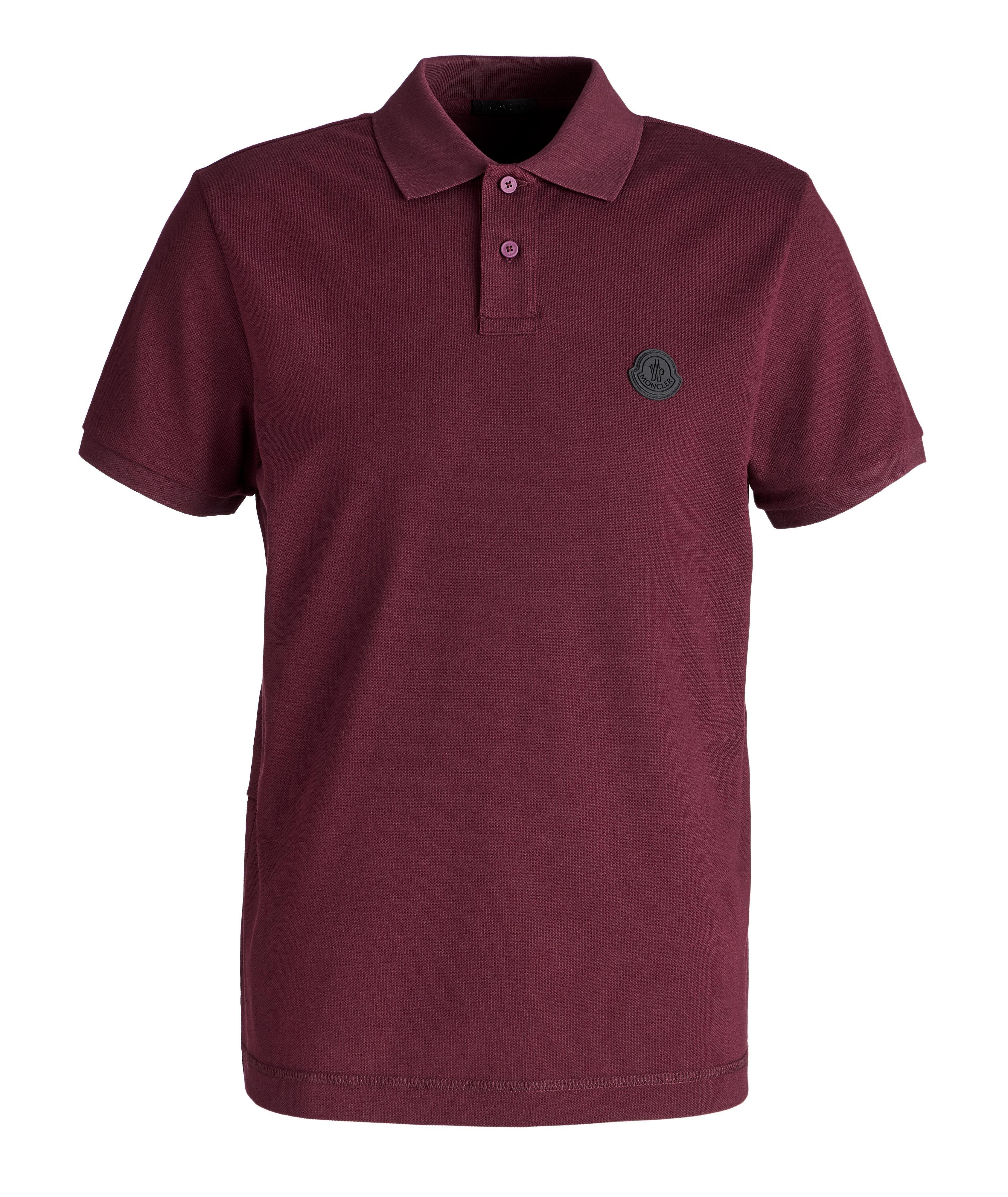 Matt Black Piqué Cotton Polo image 0