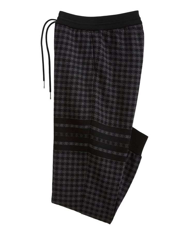 Pantalon de survêtement en coton à motif quadrillé image 0