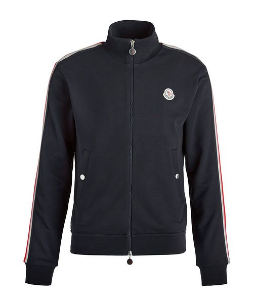Moncler Zip-Up Cotton Jersey Track Jacket