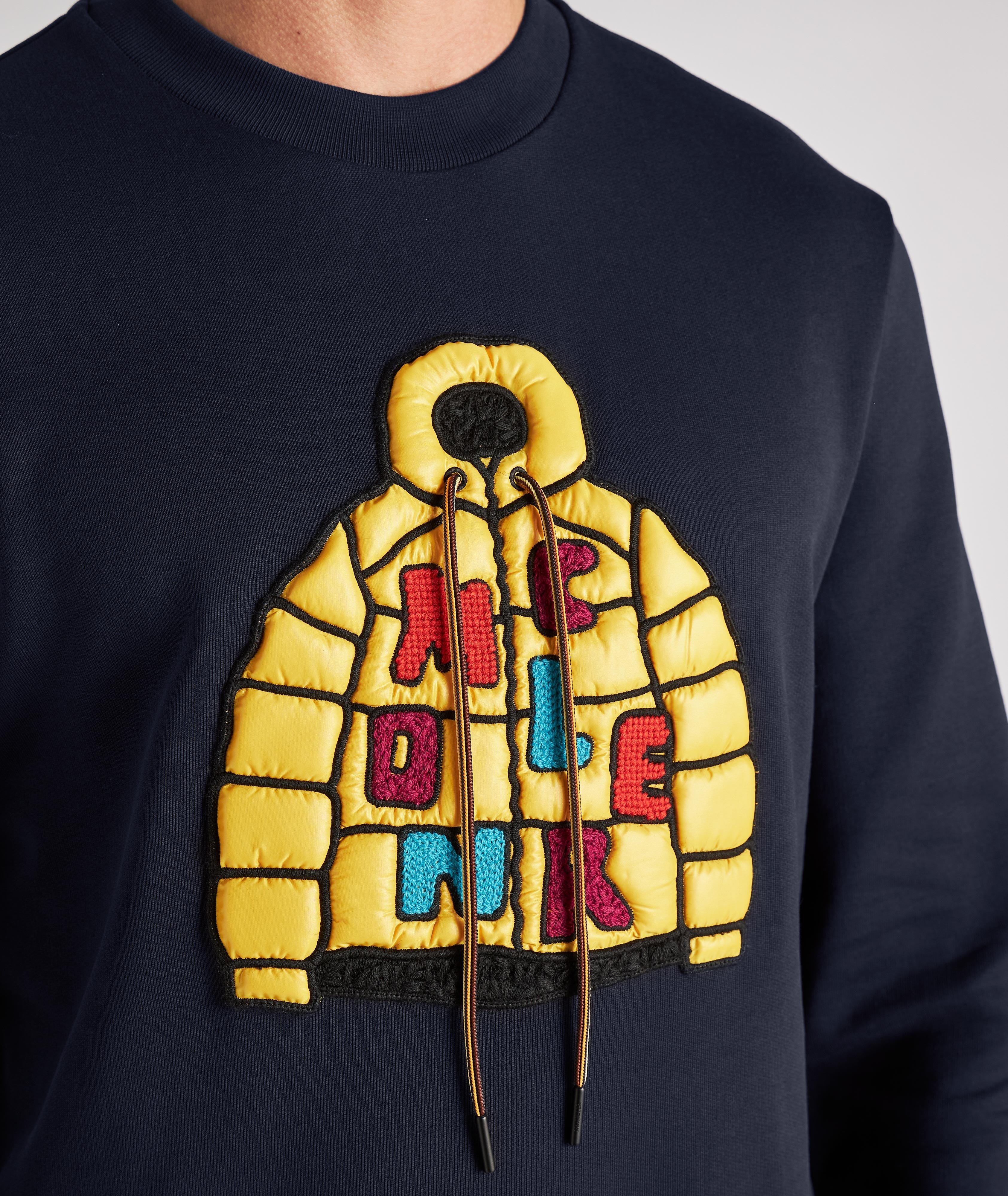 Logo Jacket Patch Cotton Sweatshirt image 3