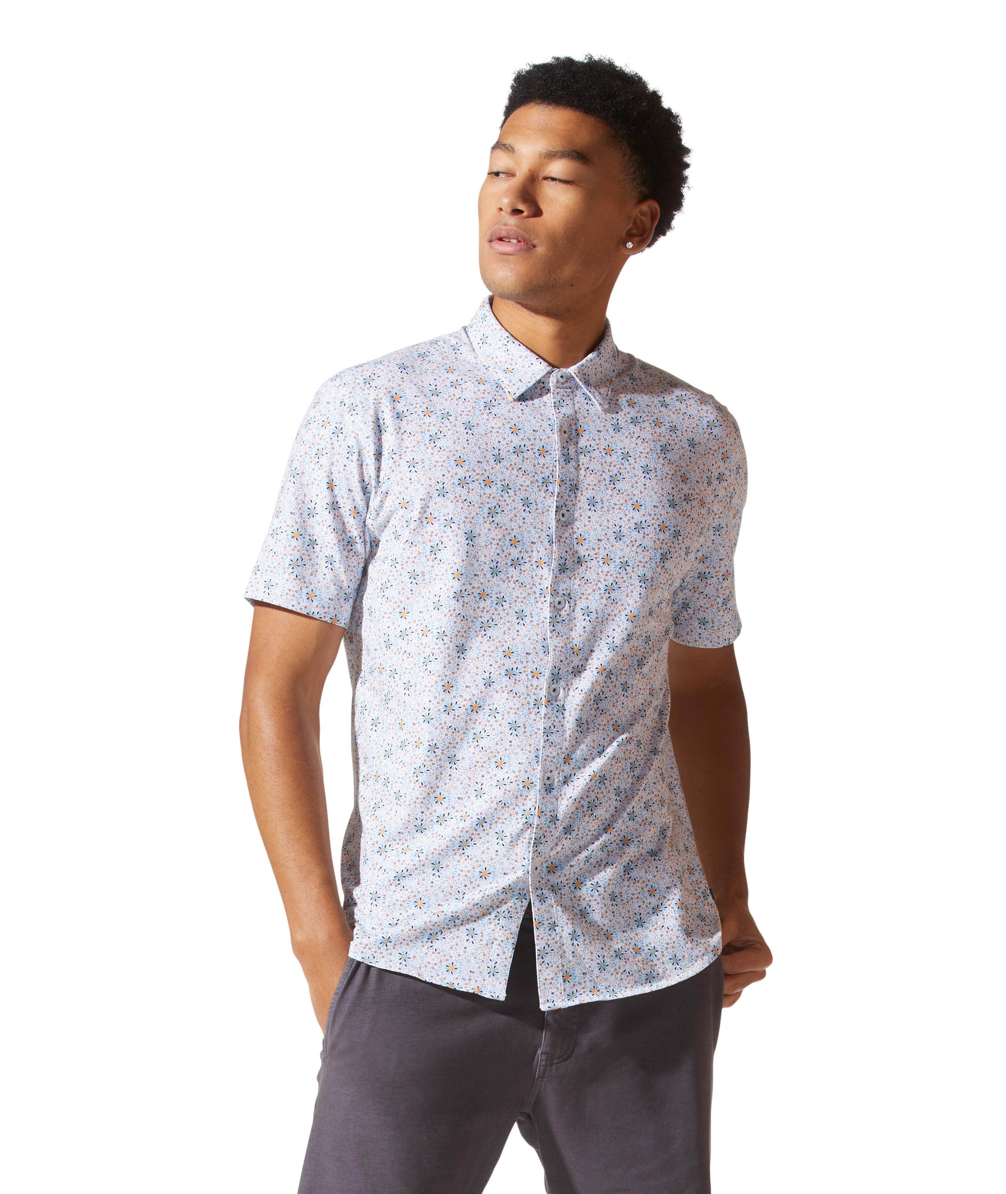 On-Point Short-Sleeve Cotton-Blend Shirt image 0