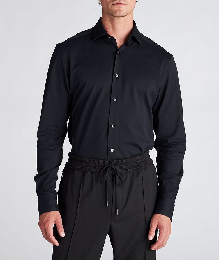 Slim-Fit Piqué Cotton Shirt image 1
