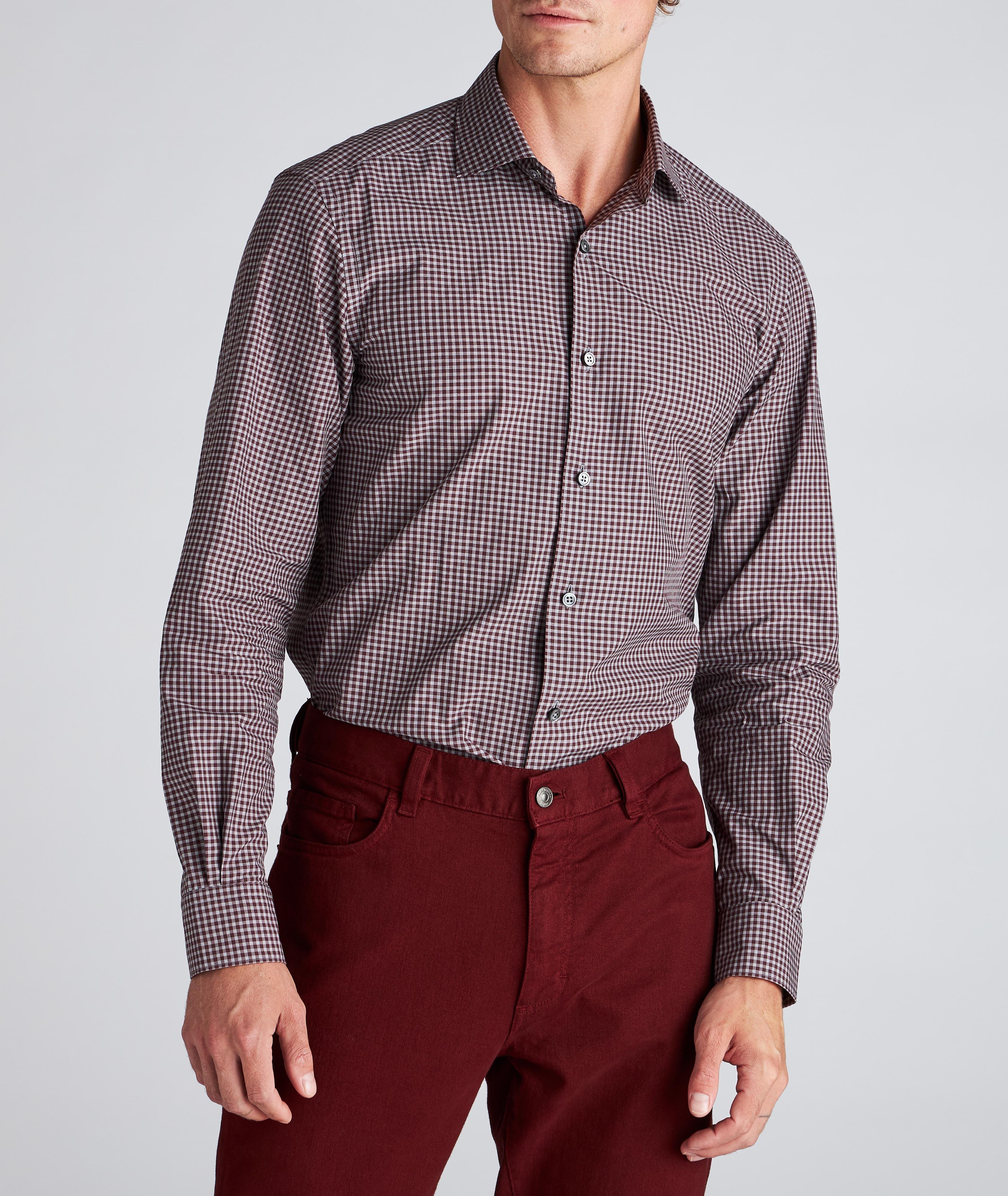 Contemporary-Fit Centoquaranta Twill Cotton Shirt image 1