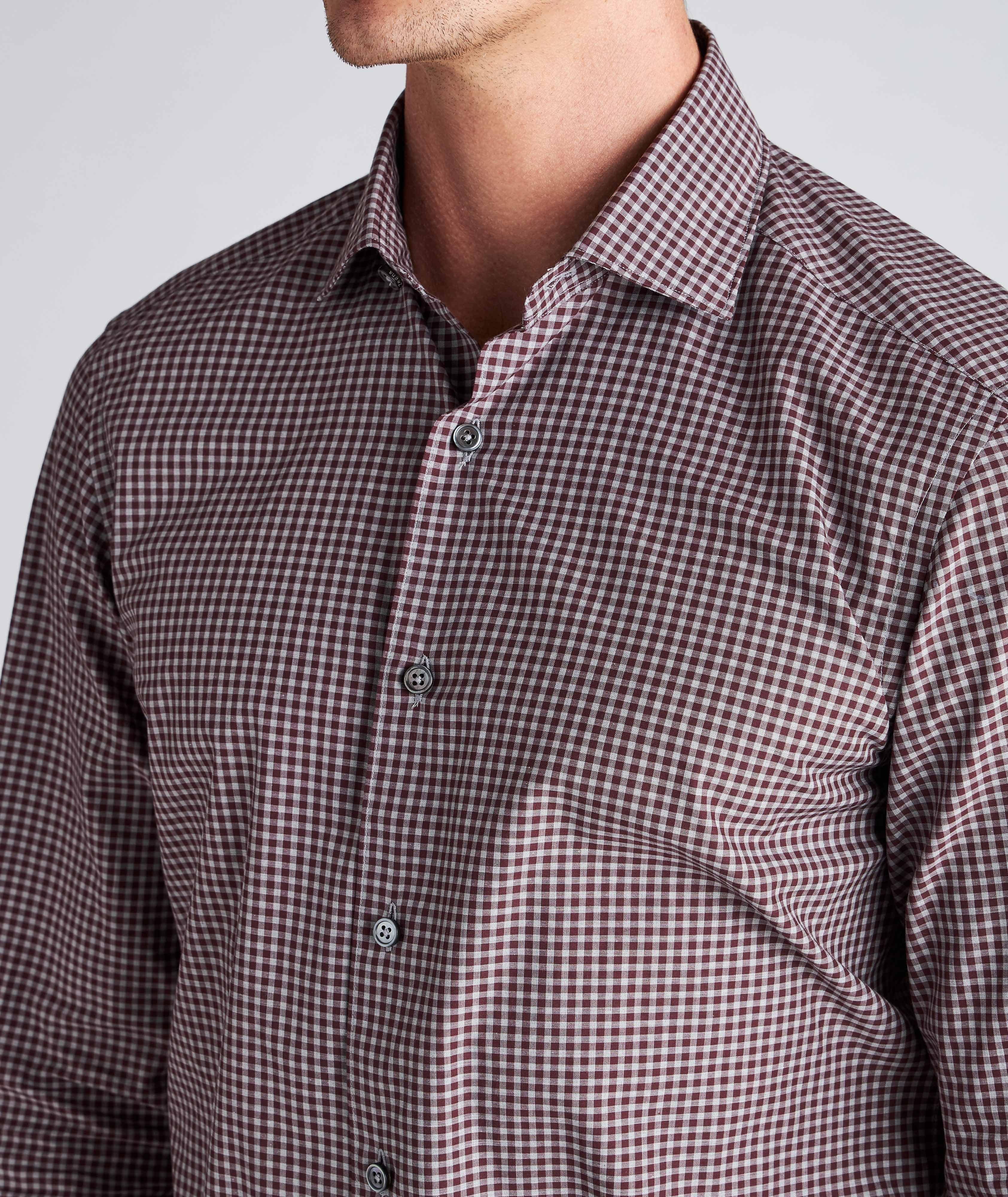 Contemporary-Fit Centoquaranta Twill Cotton Shirt image 3