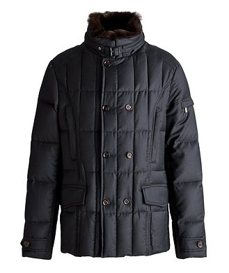 Moorer Siro Quilted Wool-Cashmere City Coat