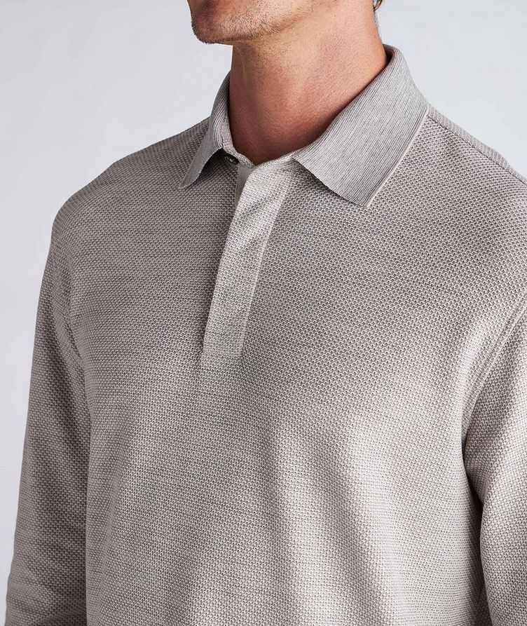 Long-Sleeve Cotton-Wool Polo image 3