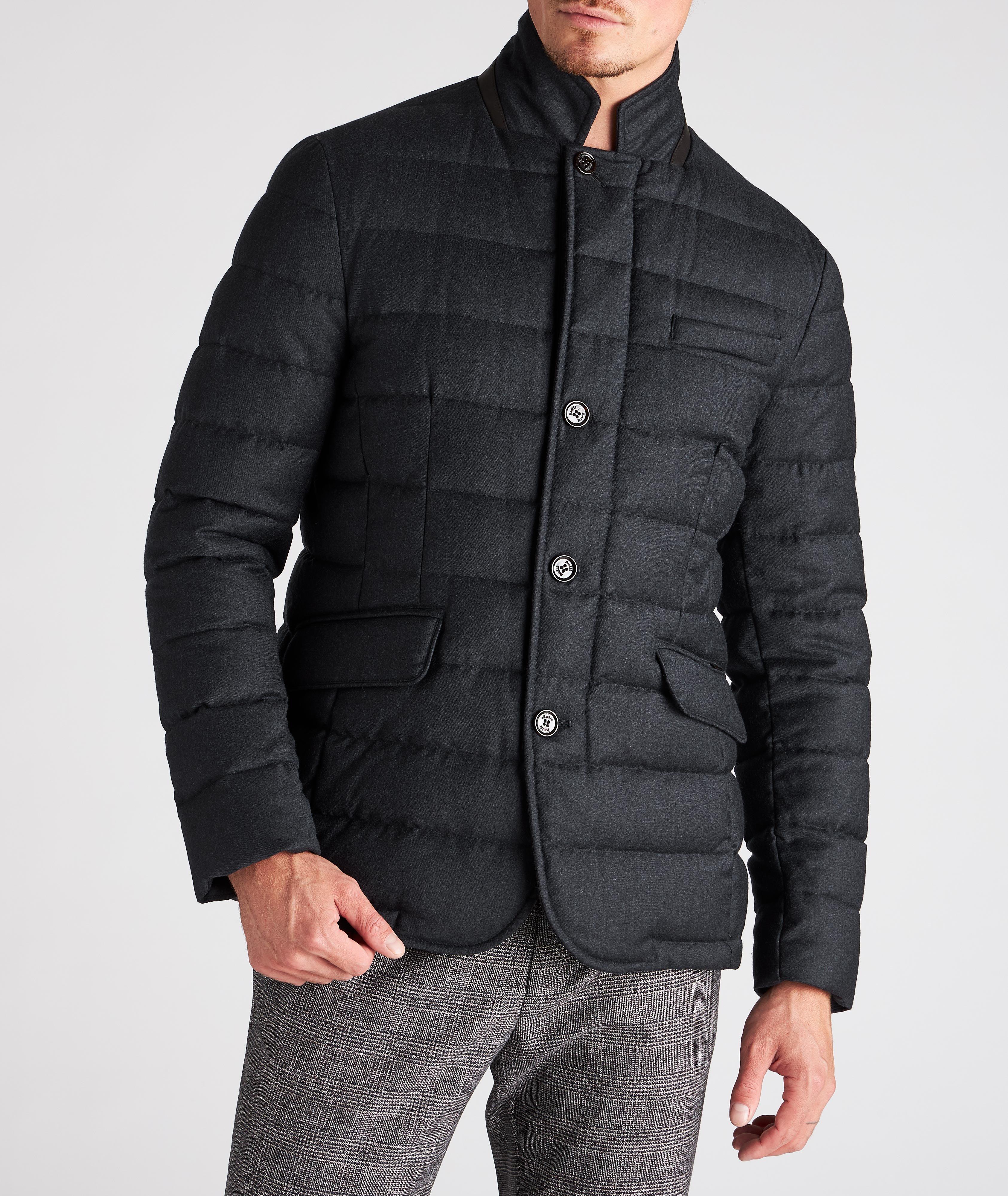 Manteau citadin en laine, cachemire et duvet image 1