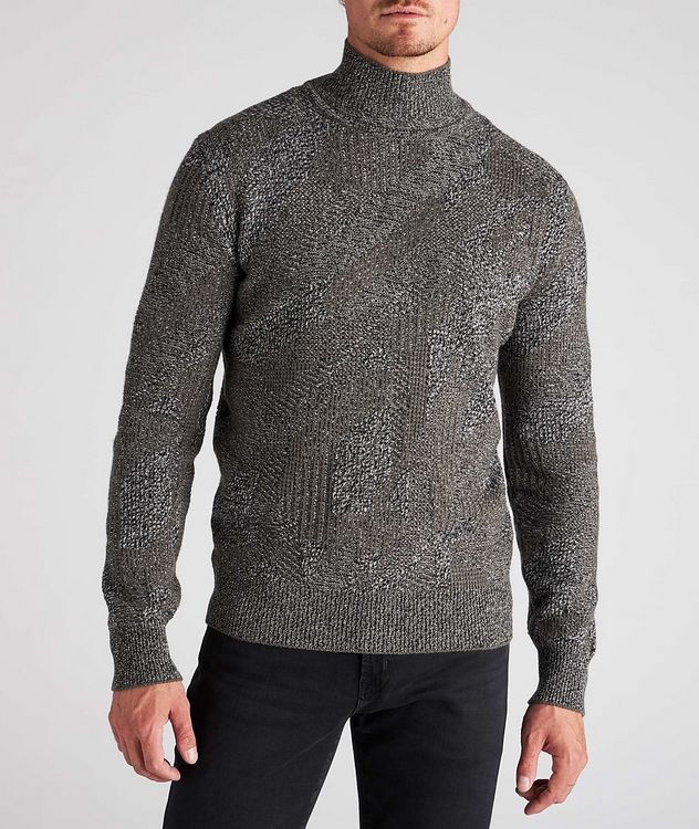 Graphic Jacquard Cashmere Knit Sweater picture 2