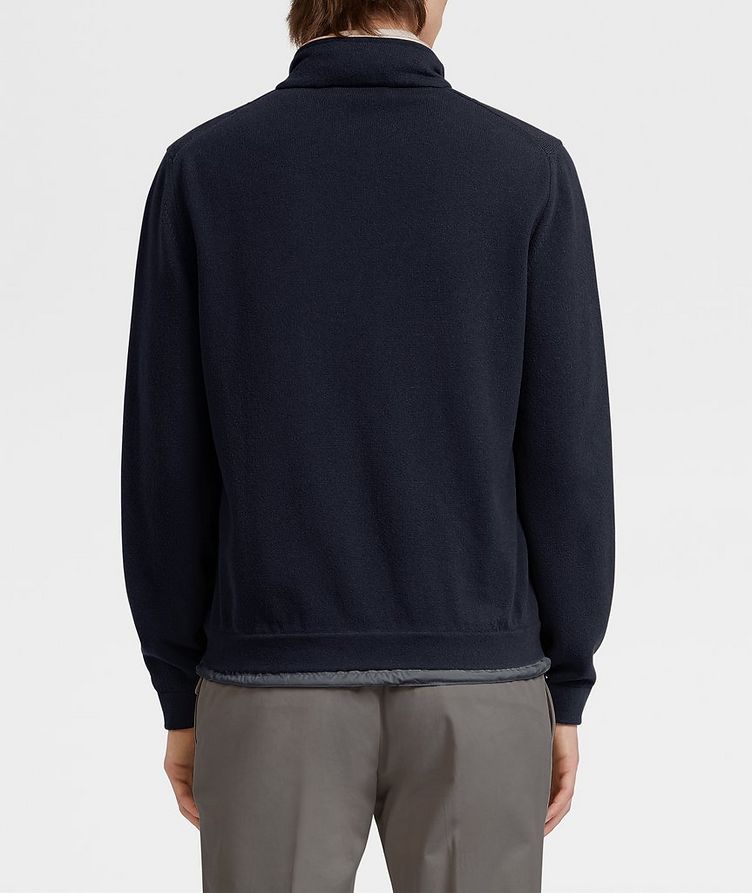 Zip-Up Cashmere Knit Bomber Sweater image 2