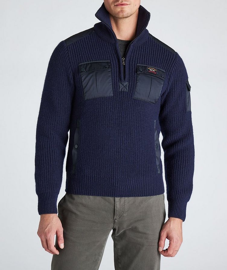 Ribbed Wool Half-Zip Sweater image 1