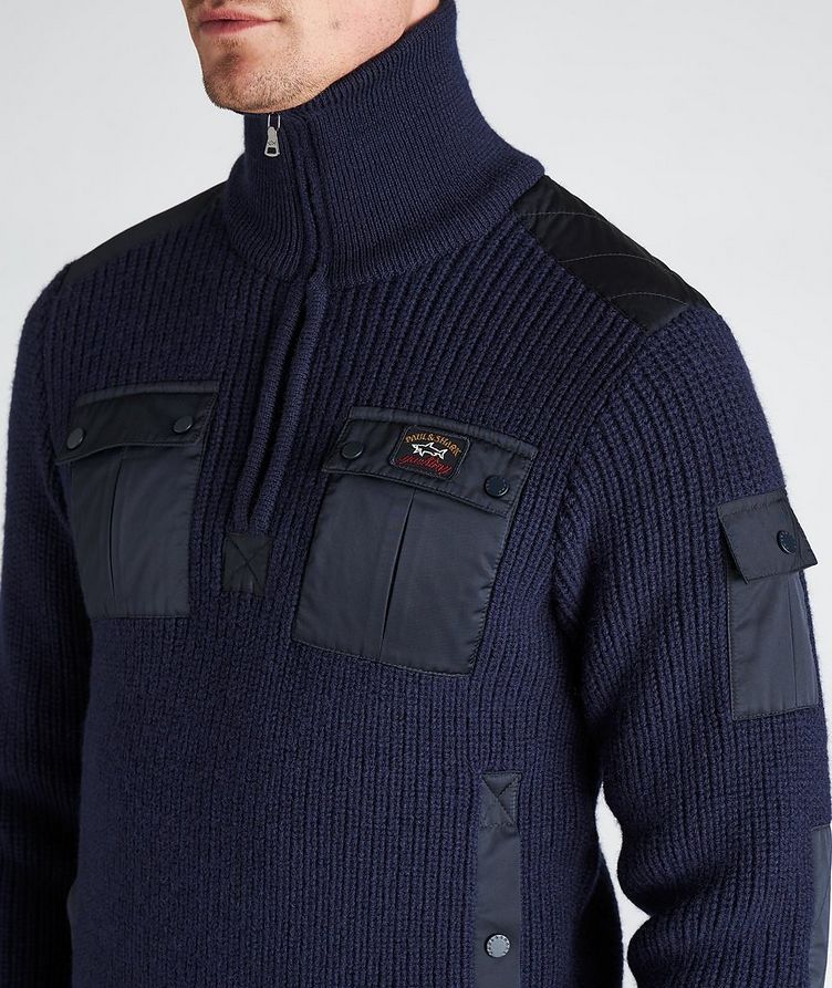Ribbed Wool Half-Zip Sweater image 3