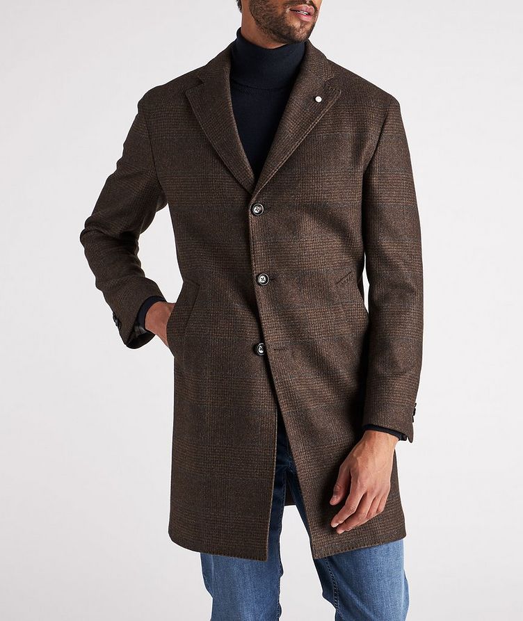 Checked Wool Overcoat image 1