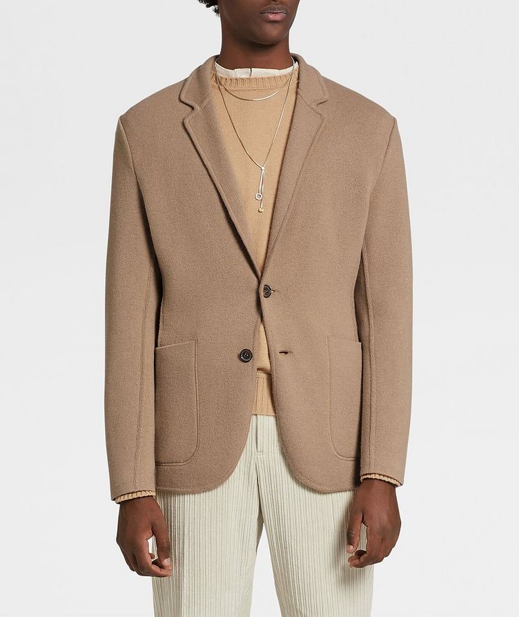 Unconstructed Wool and Cashmere Knit Jacket image 1