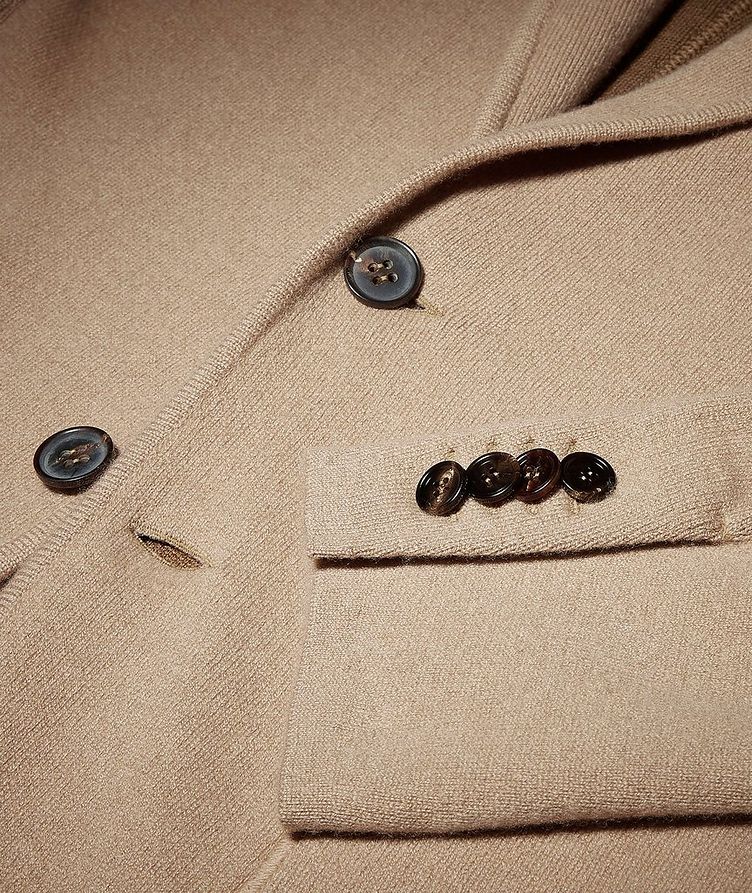 Unconstructed Wool and Cashmere Knit Jacket image 3
