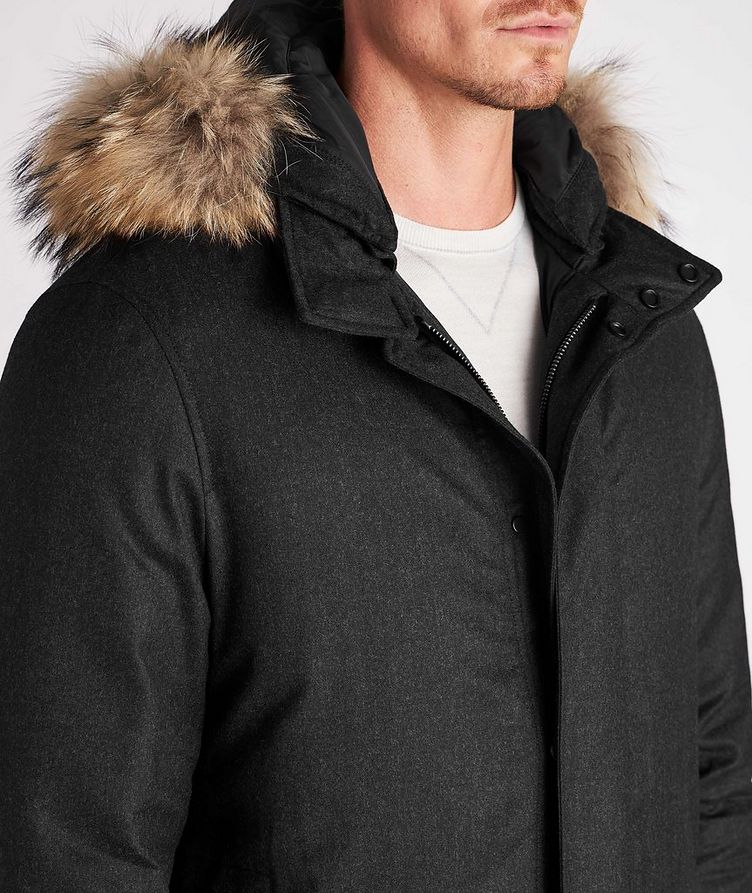 Water-Repellent Wool Flannel Parka image 4