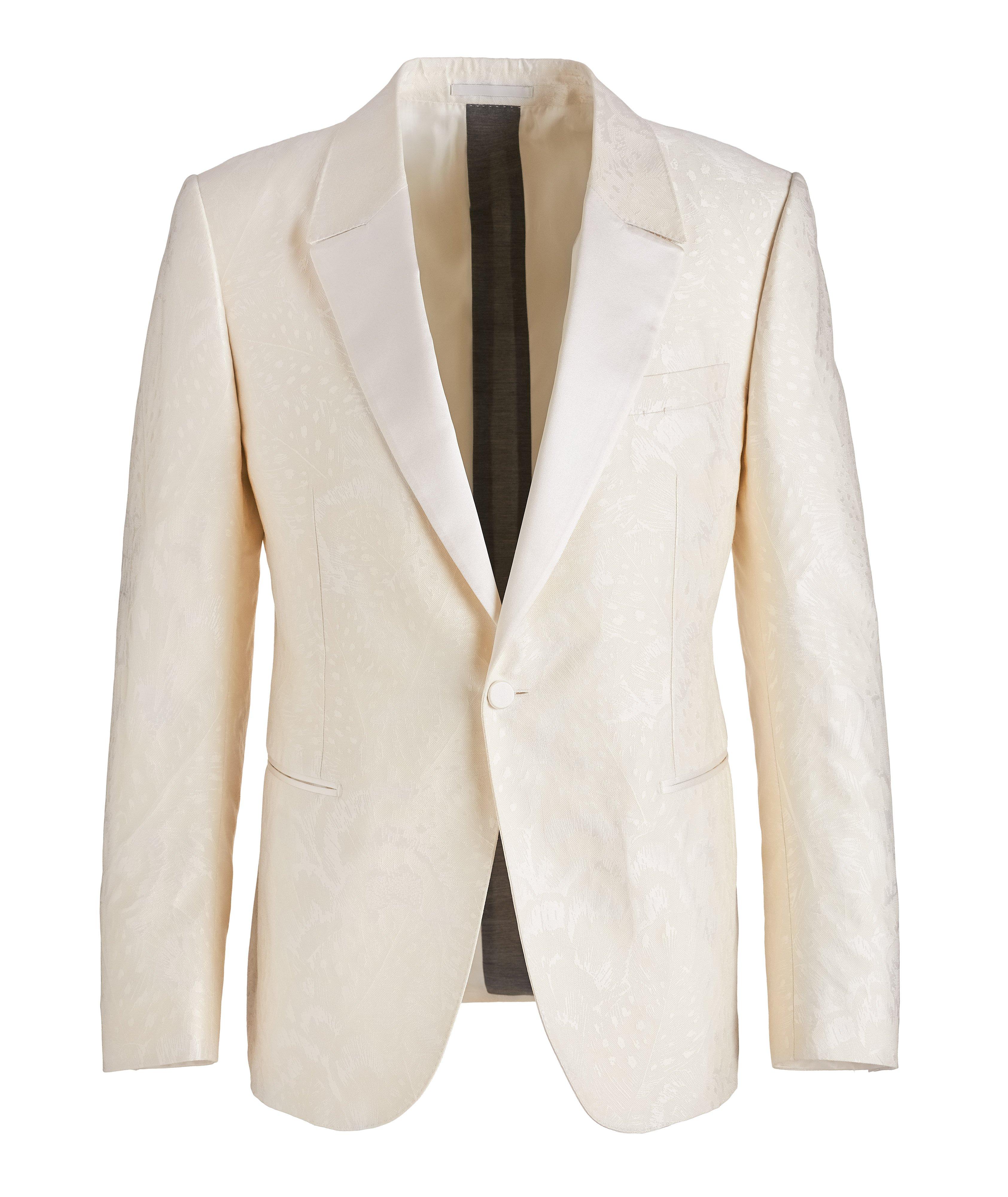 City Jacquard Silk & Wool Tuxedo Jacket image 0