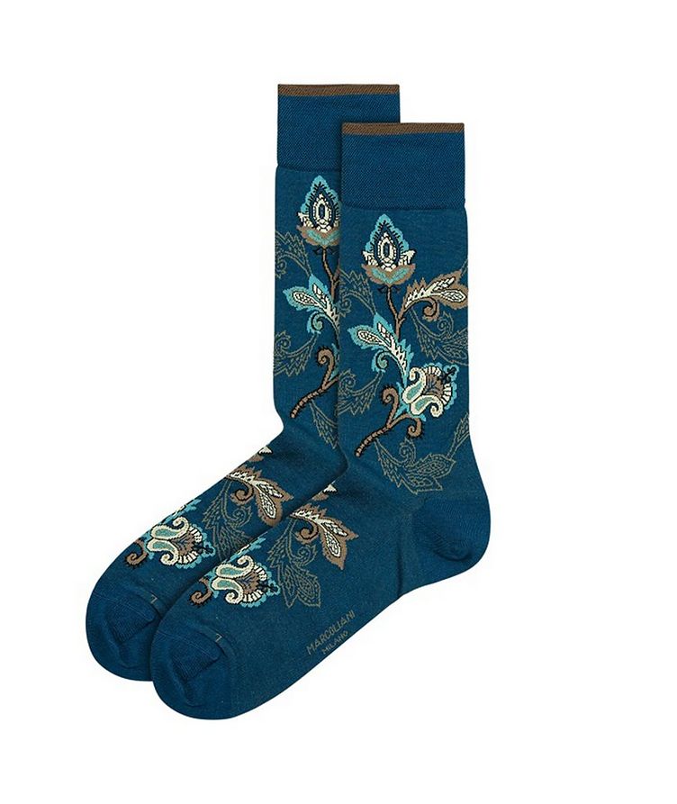 Floral Cotton-Blend Socks image 0