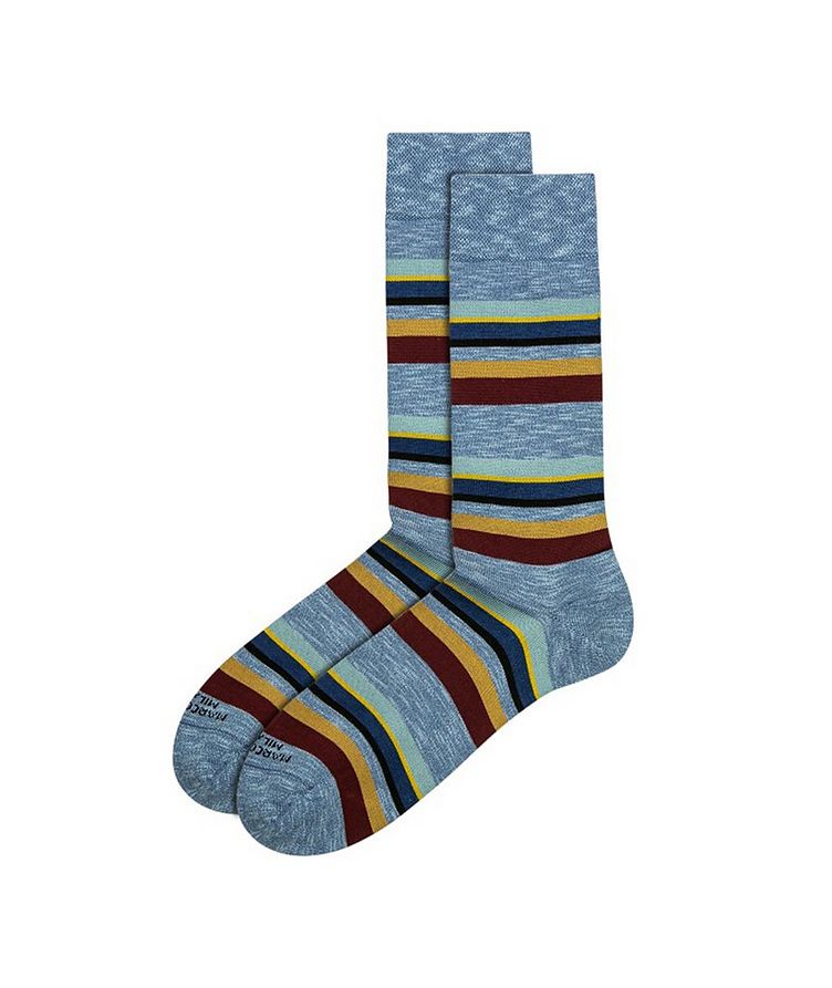 Striped Cotton-Blend Socks image 0