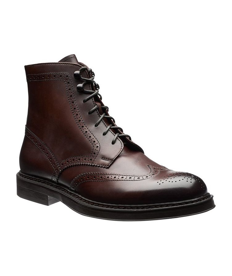 Leather Wing-Tip Boots image 0