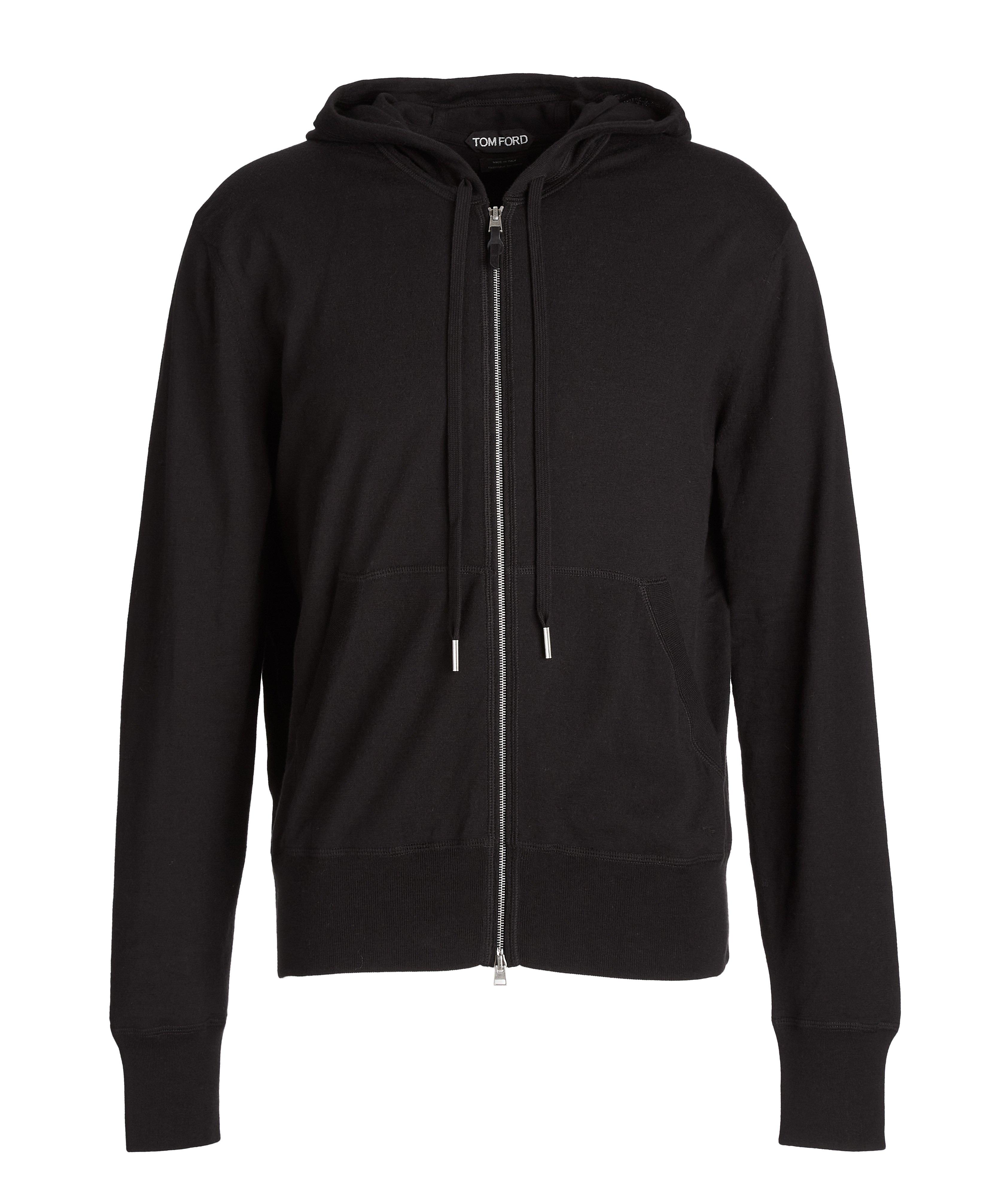 Cotton, Silk, And Cashmere Zip-Up Hoodie image 0