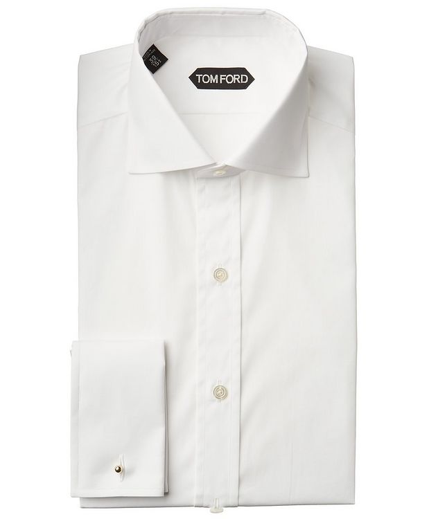 Slim-Fit French Cuff Cotton Dress Shirt picture 1