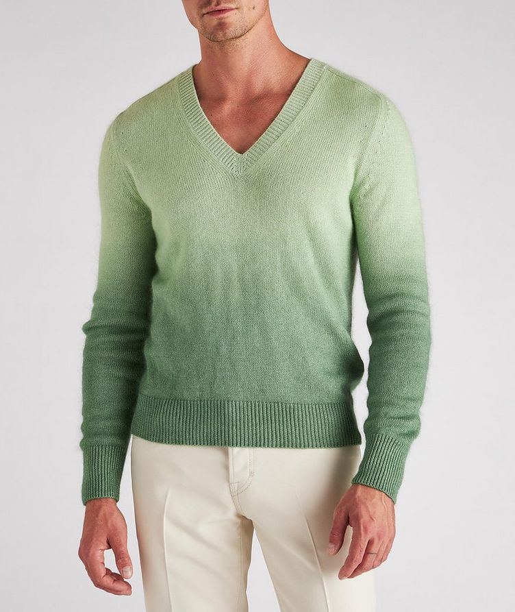 Dip-Dyed Cashmere, Mohair & Silk Sweater  image 1