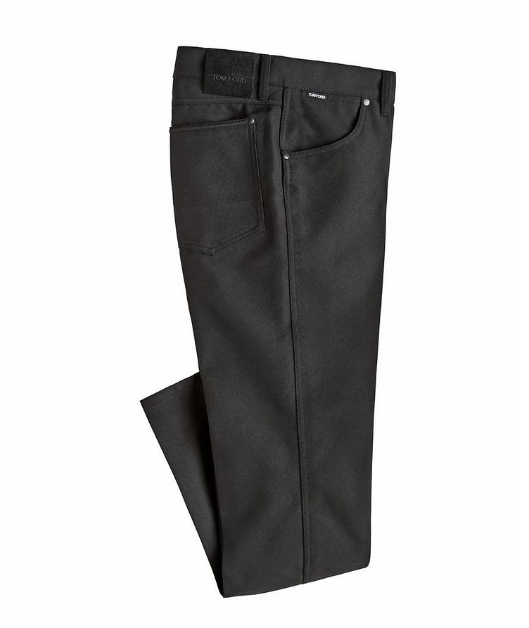Slim-Fit Technical Twill Pants image 0