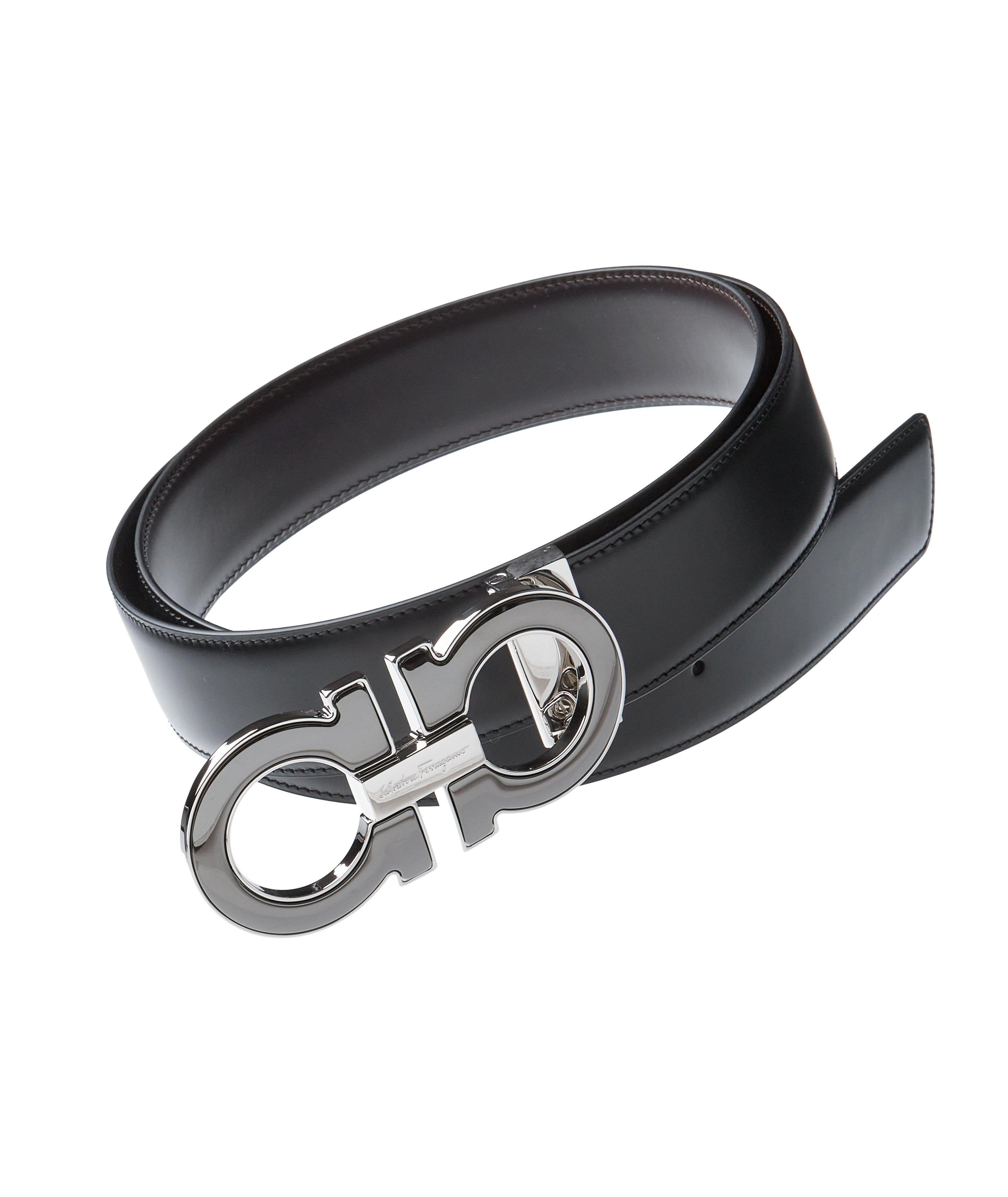 Double Gancini Reversible Leather Belt image 0