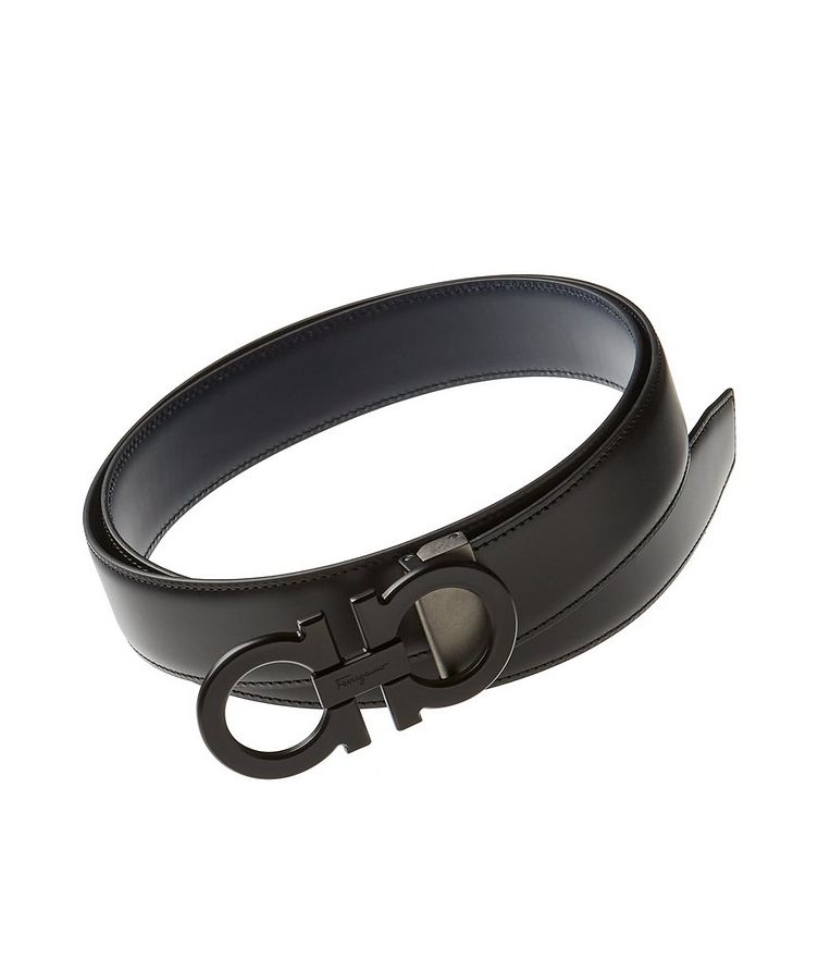 Double Gancini Reversible Leather Belt image 0