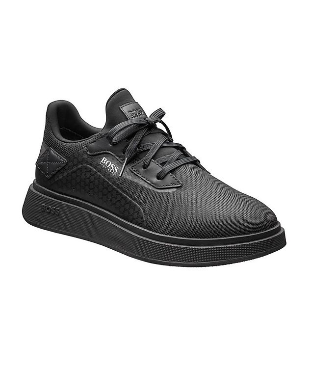 Bulton Mixed Material Low-Top Sneakers picture 1