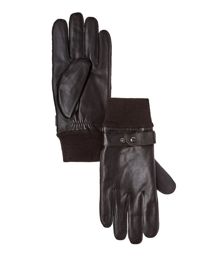 Fleece-Lined Leather Gloves image 0