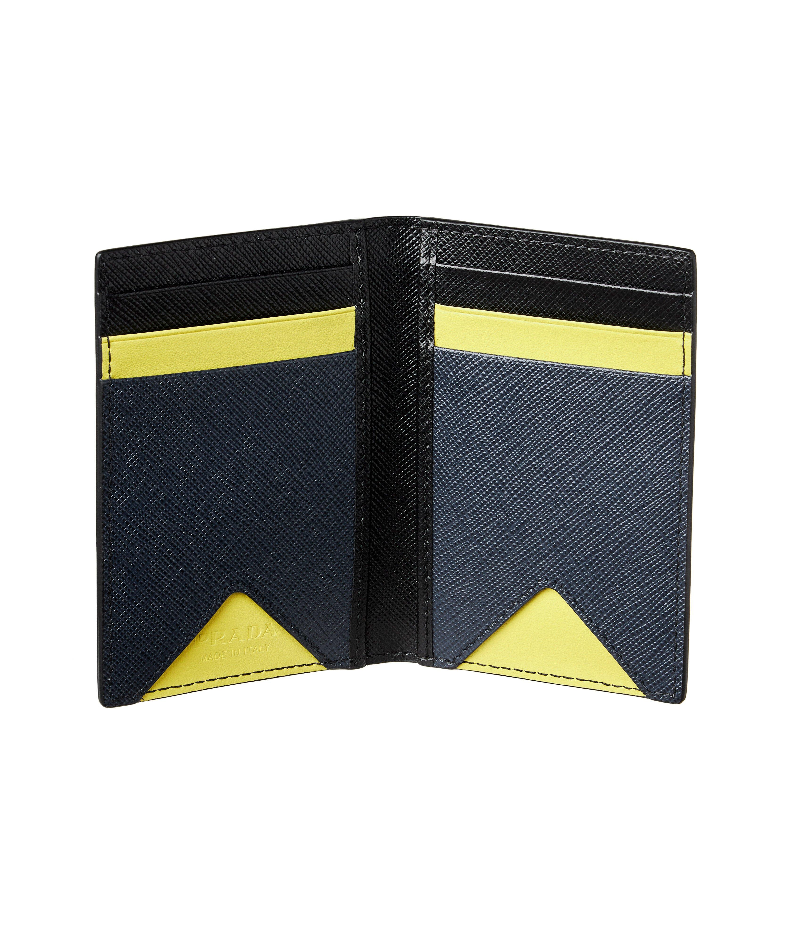Porte-carte plié en cuir Saffiano image 1