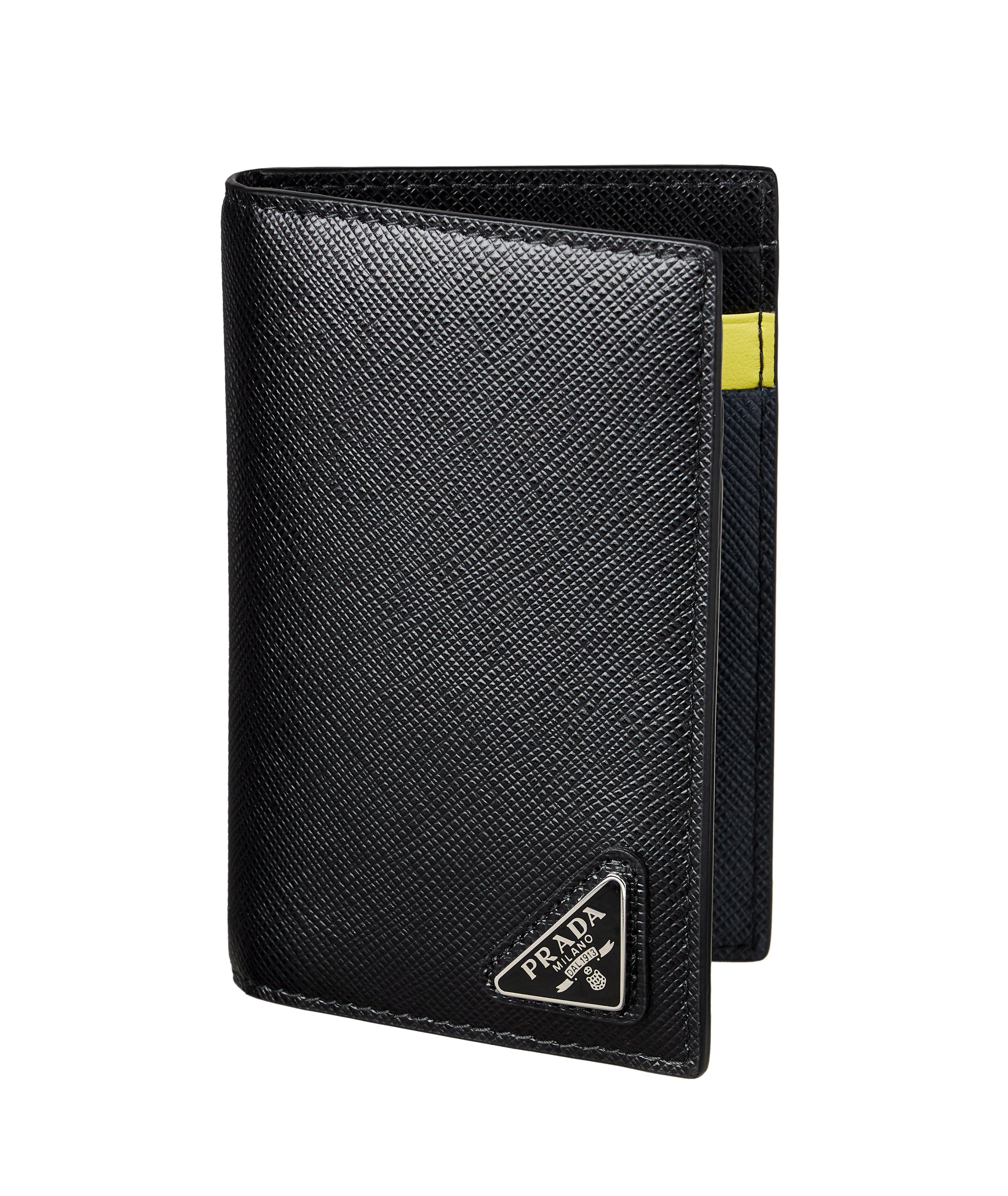 Porte-carte plié en cuir Saffiano image 0
