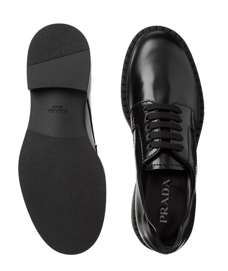 Brushed Leather Derby Dress Shoes image 2