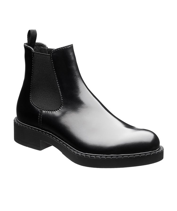 Brushed Leather Chelsea Boots image 0
