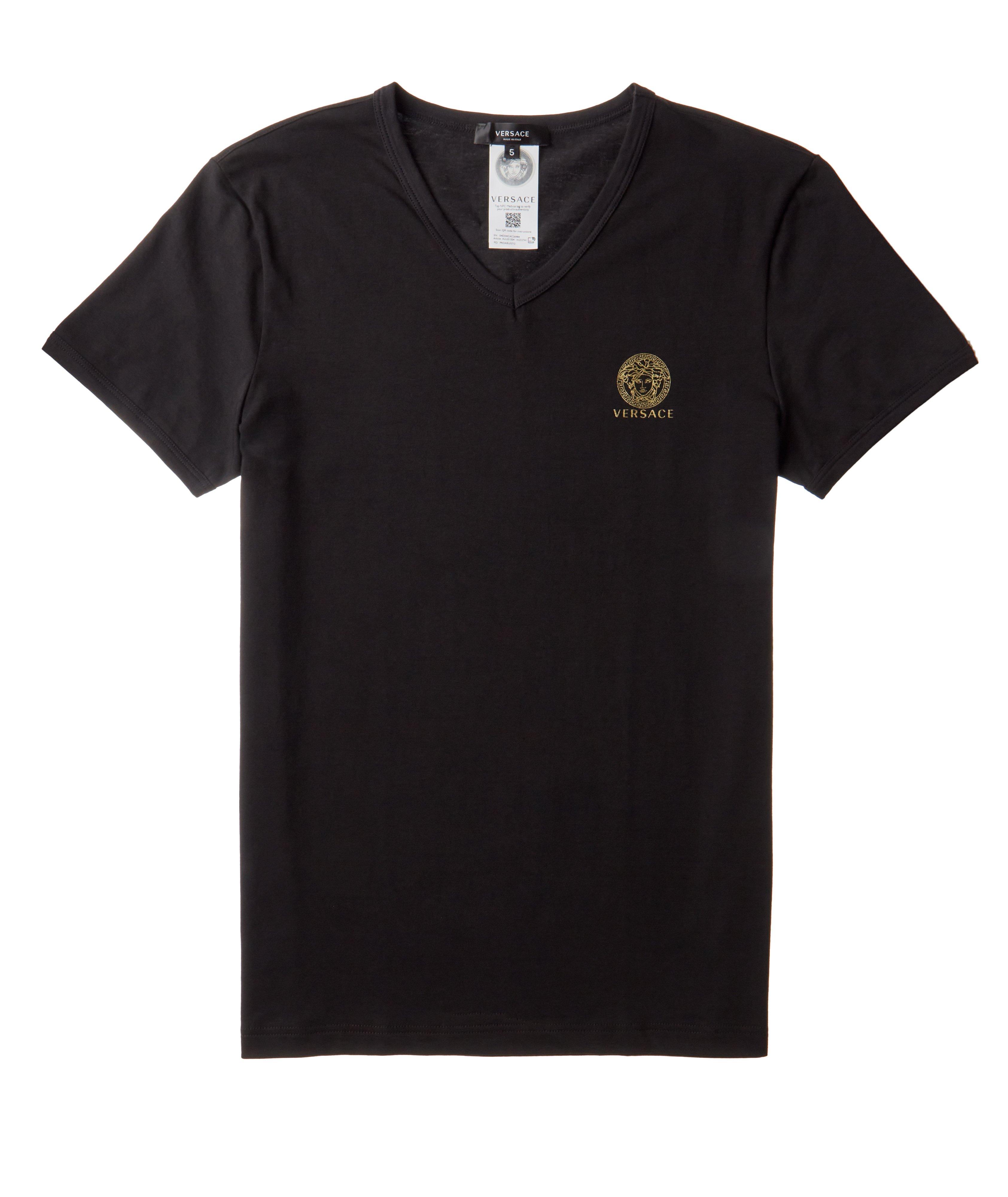 Medusa Logo Stretch-Cotton V-Neck Undershirt image 0