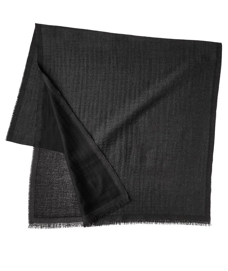 Reversible Wool-Cashmere-Silk Scarf image 1