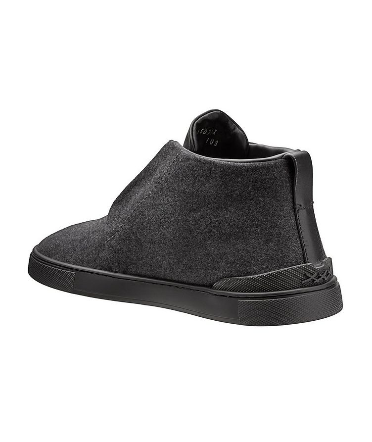 Triple Stitch Wool Mid-Top Sneakers image 1
