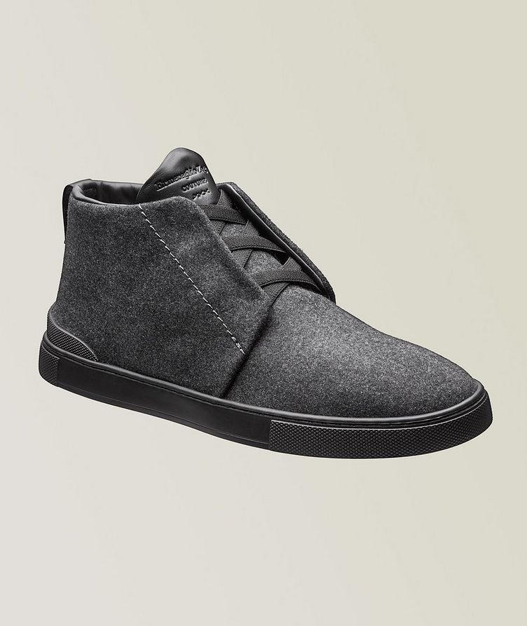Triple Stitch Wool Mid-Top Sneakers image 0