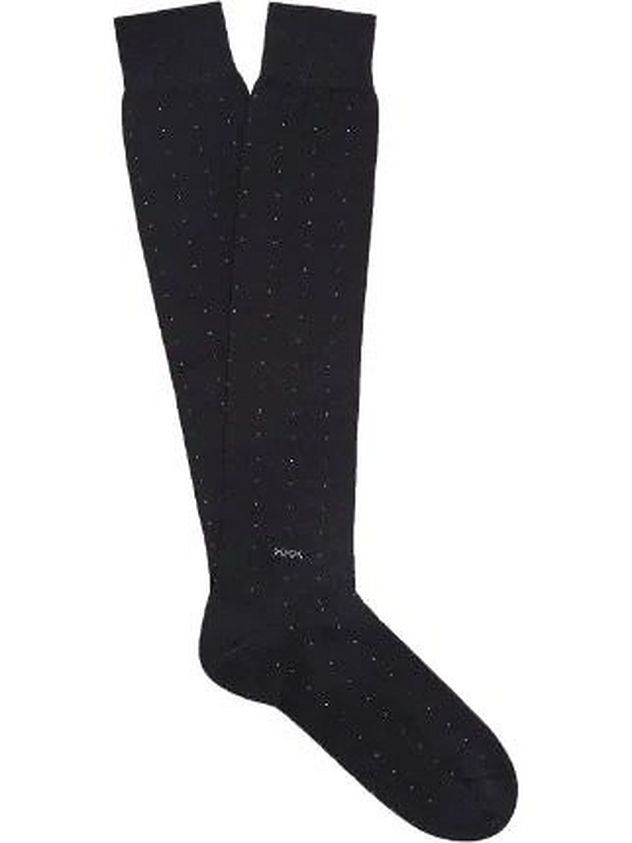 Dotted Stretch-Cotton Mid-Calf Socks picture 1