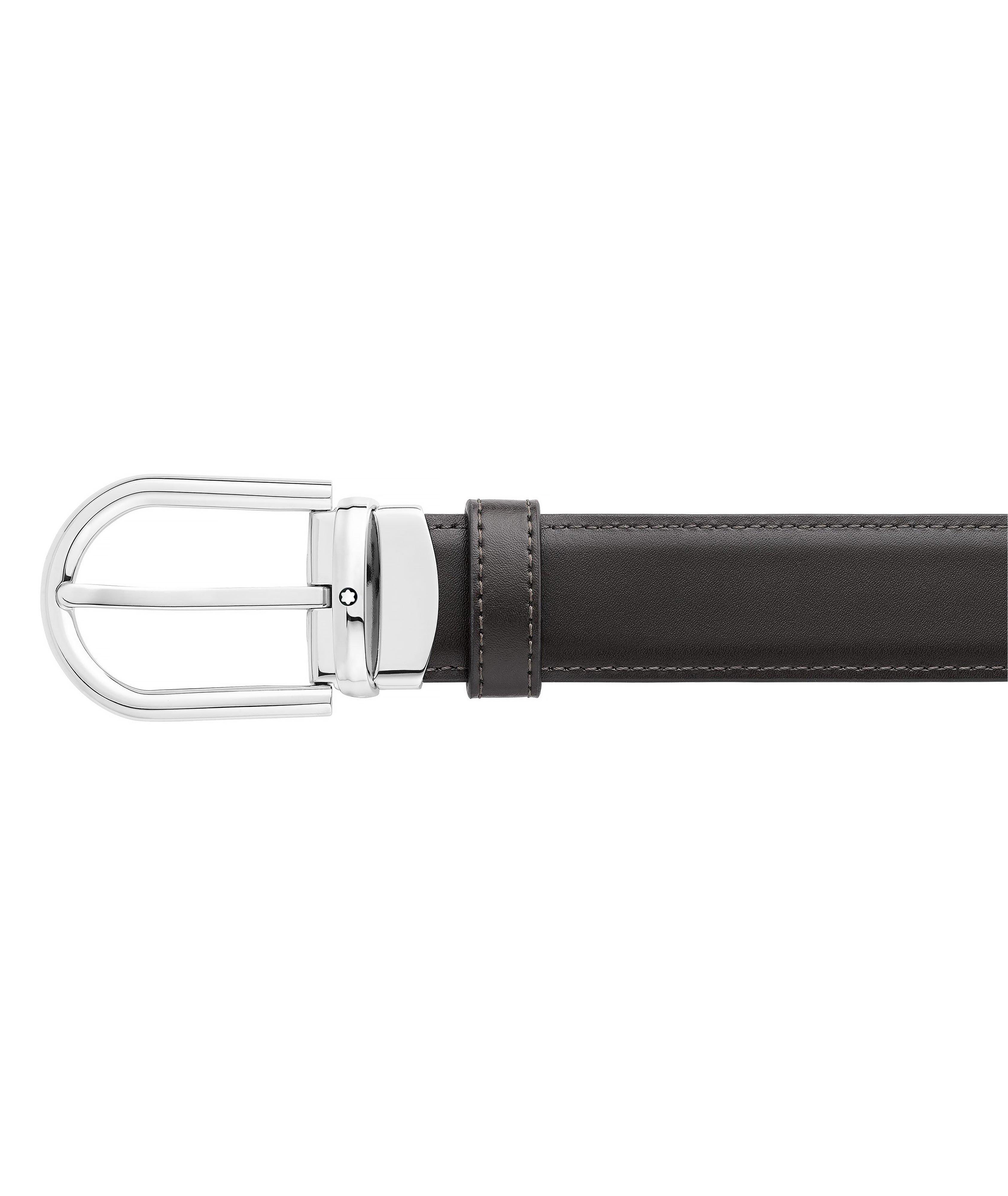 Reversible Horseshoe Buckle Leather Belt image 1